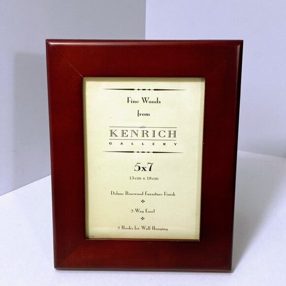 Kenrich Gallery 5x7 Picture Frame In Deluxe Rosewood Finish W/ 2-Way Easel/Hook - Picture 1 of 4
